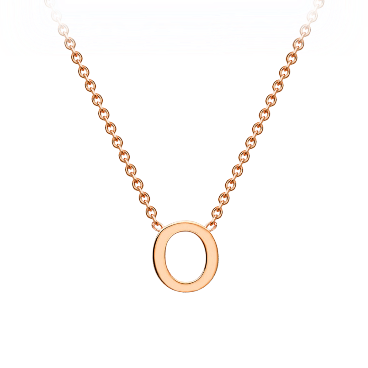 PETITE INITIAL NECKLACE | 9K SOLID ROSE GOLD