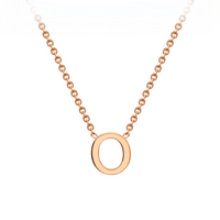 PETITE INITIAL NECKLACE | 9K SOLID ROSE GOLD