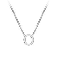 PETITE INITIAL NECKLACE | 9K SOLID WHITE GOLD