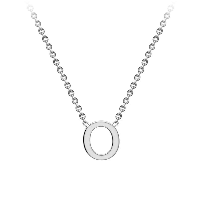 PETITE INITIAL NECKLACE | 9K SOLID WHITE GOLD