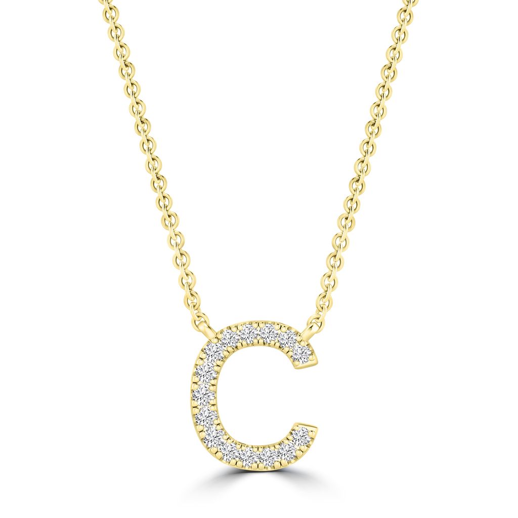 DIAMOND INITIAL NECKLACE | 9K SOLID GOLD