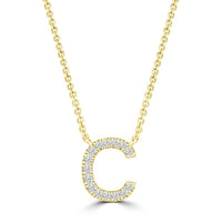 DIAMOND INITIAL NECKLACE | 9K SOLID GOLD