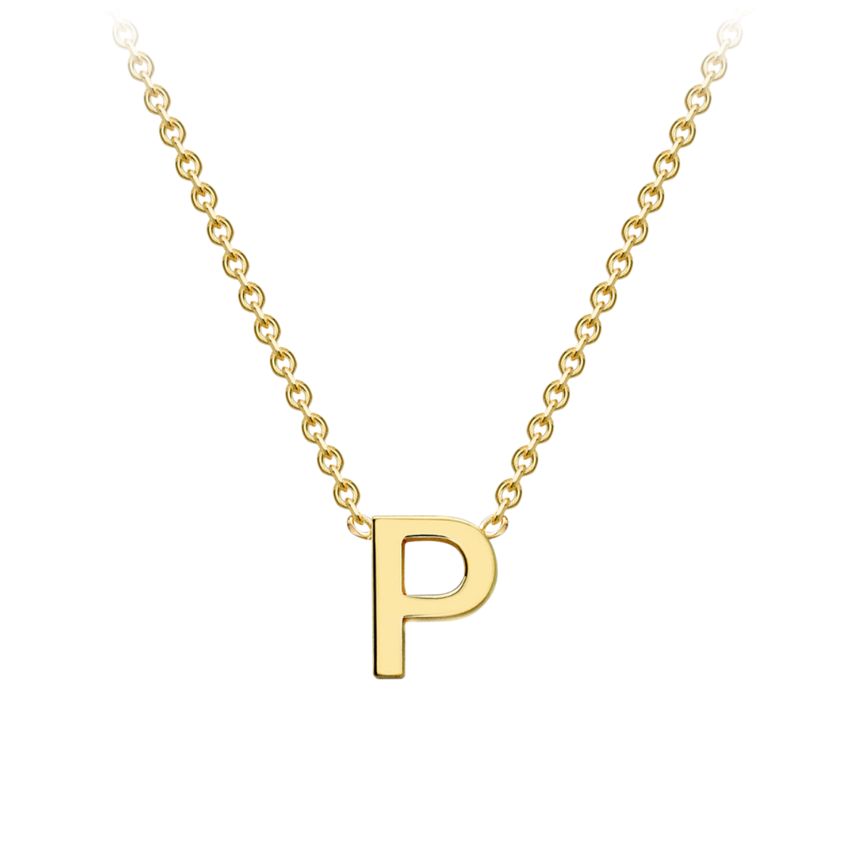 PETITE 'P' INITIAL NECKLACE | 9K SOLID GOLD