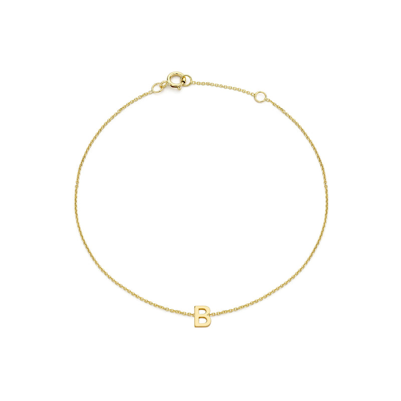 PETITE INITIAL BRACELET | 9K SOLID GOLD