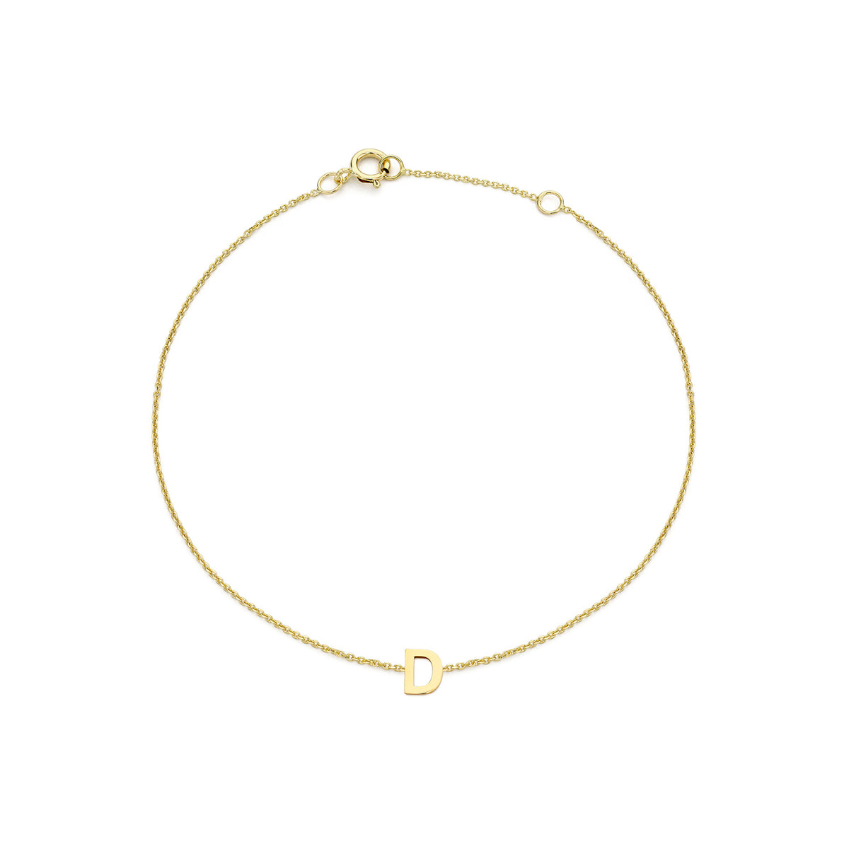 PETITE INITIAL BRACELET | 9K SOLID GOLD