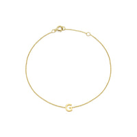 PETITE INITIAL BRACELET | 9K SOLID GOLD