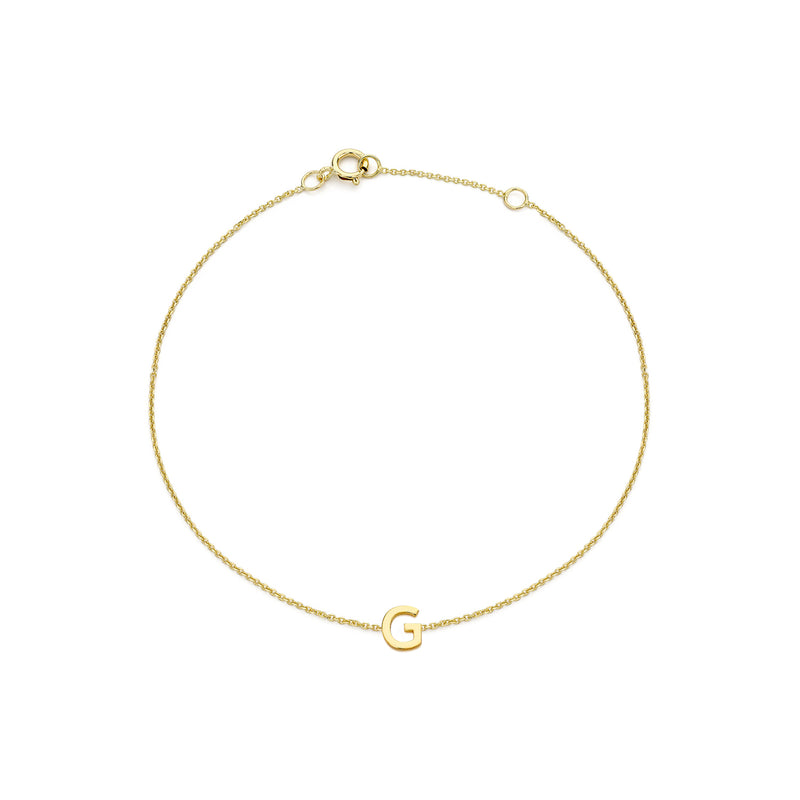 PETITE INITIAL BRACELET | 9K SOLID GOLD