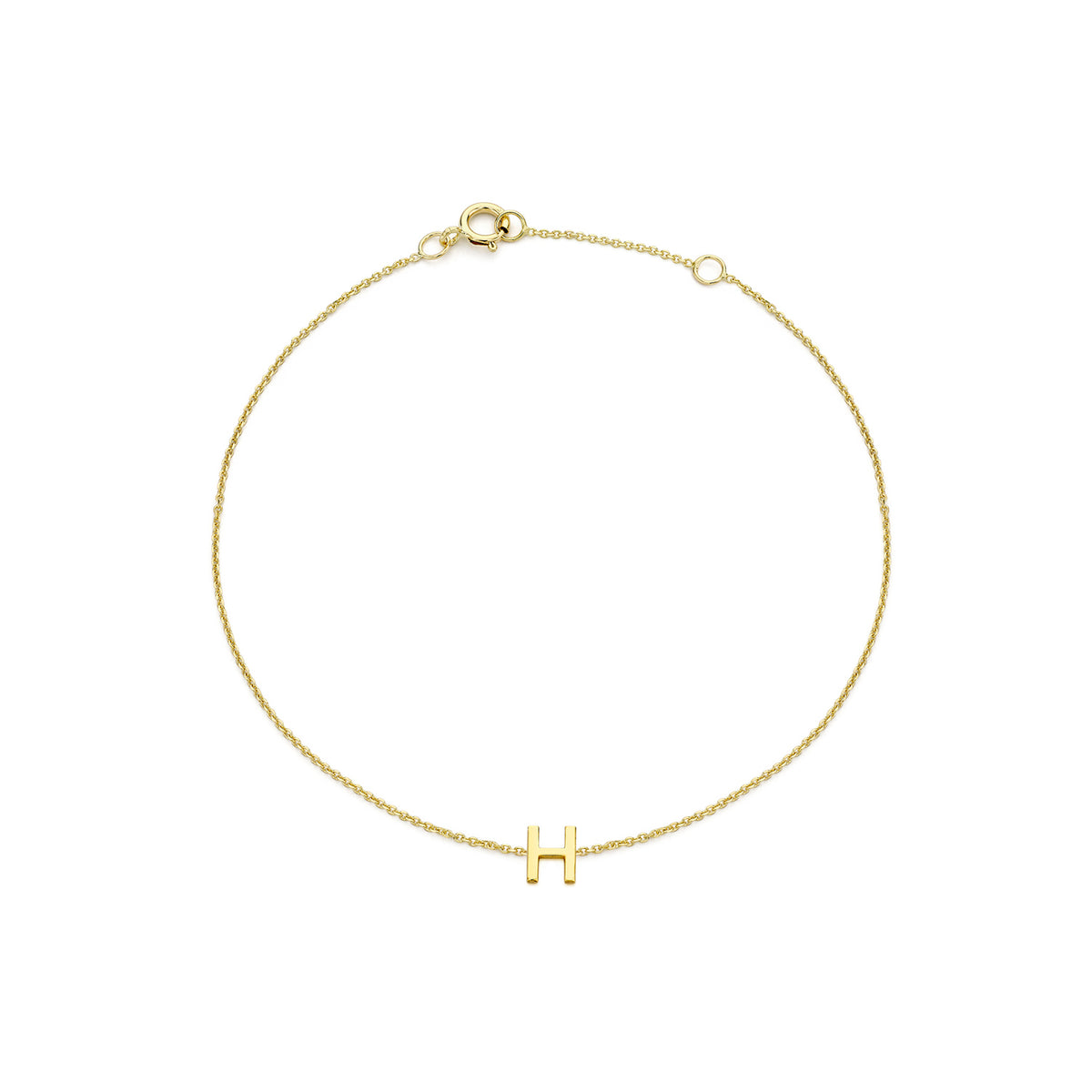 PETITE INITIAL BRACELET | 9K SOLID GOLD