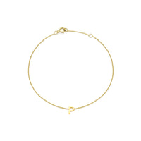 PETITE INITIAL BRACELET | 9K SOLID GOLD