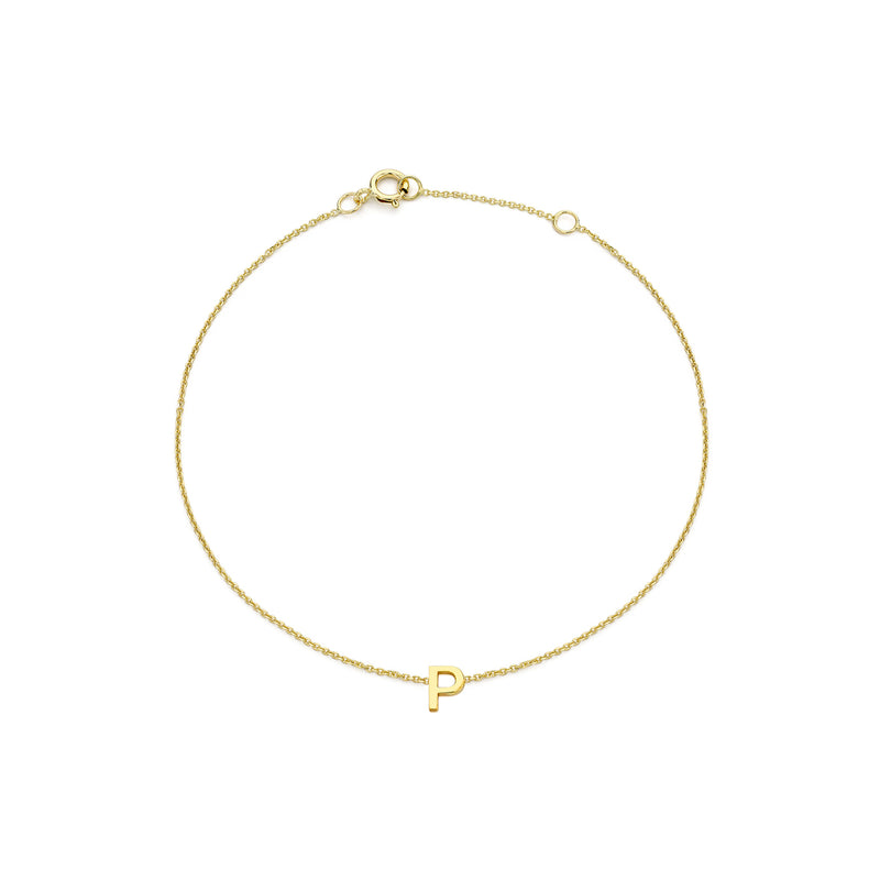 PETITE INITIAL BRACELET | 9K SOLID GOLD