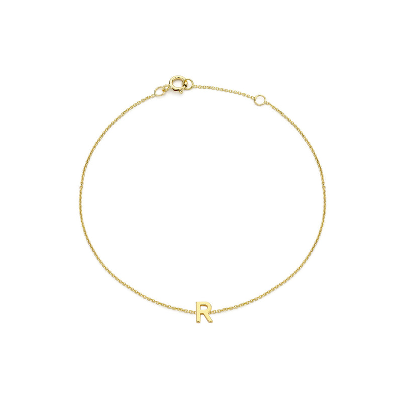 PETITE INITIAL BRACELET | 9K SOLID GOLD