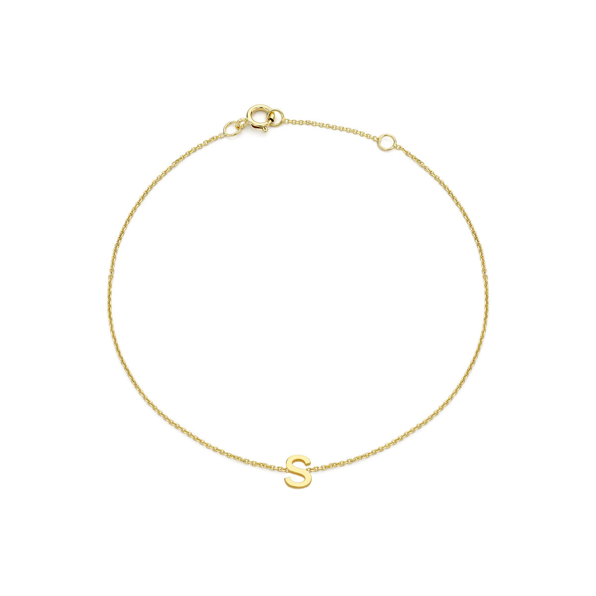 PETITE INITIAL BRACELET | 9K SOLID GOLD