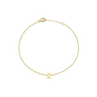 PETITE INITIAL BRACELET | 9K SOLID GOLD