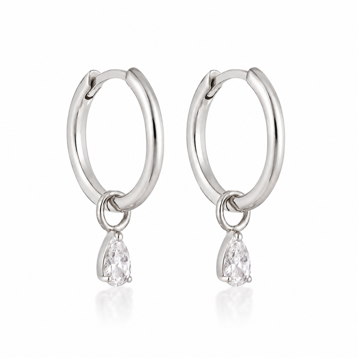 Piper Hoops - Silver
