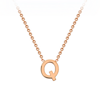 PETITE INITIAL NECKLACE | 9K SOLID ROSE GOLD