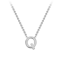 PETITE INITIAL NECKLACE | 9K SOLID WHITE GOLD
