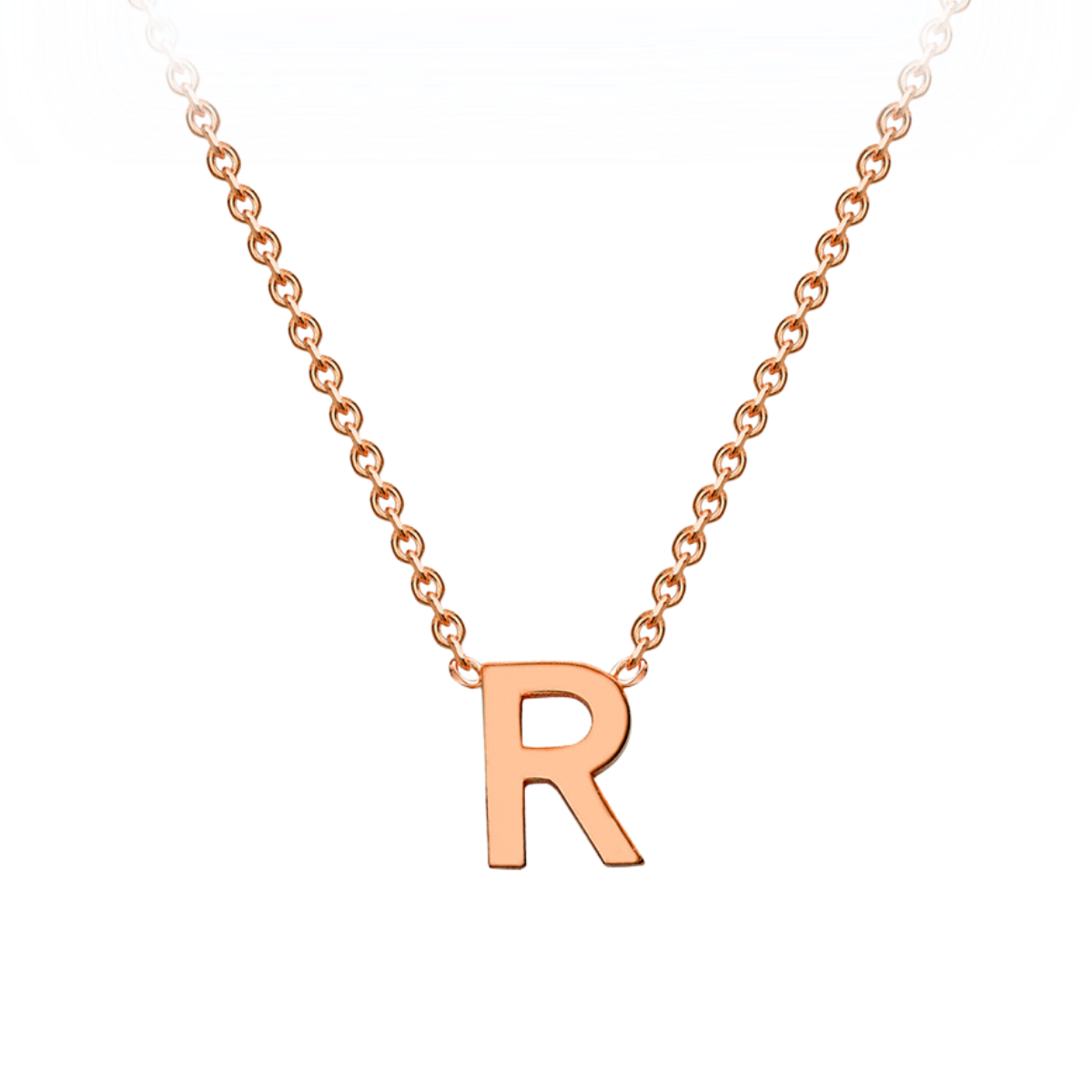 PETITE INITIAL NECKLACE | 9K SOLID ROSE GOLD
