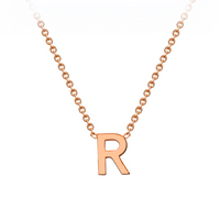 PETITE INITIAL NECKLACE | 9K SOLID ROSE GOLD