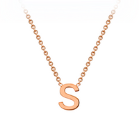PETITE INITIAL NECKLACE | 9K SOLID ROSE GOLD