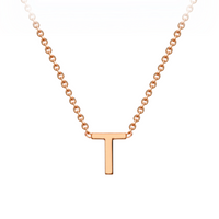 PETITE INITIAL NECKLACE | 9K SOLID ROSE GOLD