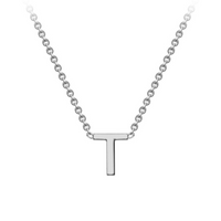 PETITE INITIAL NECKLACE | 9K SOLID WHITE GOLD