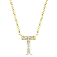 DIAMOND INITIAL NECKLACE | 9K SOLID GOLD