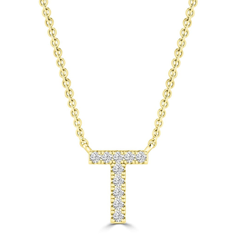 DIAMOND INITIAL NECKLACE | 9K SOLID GOLD