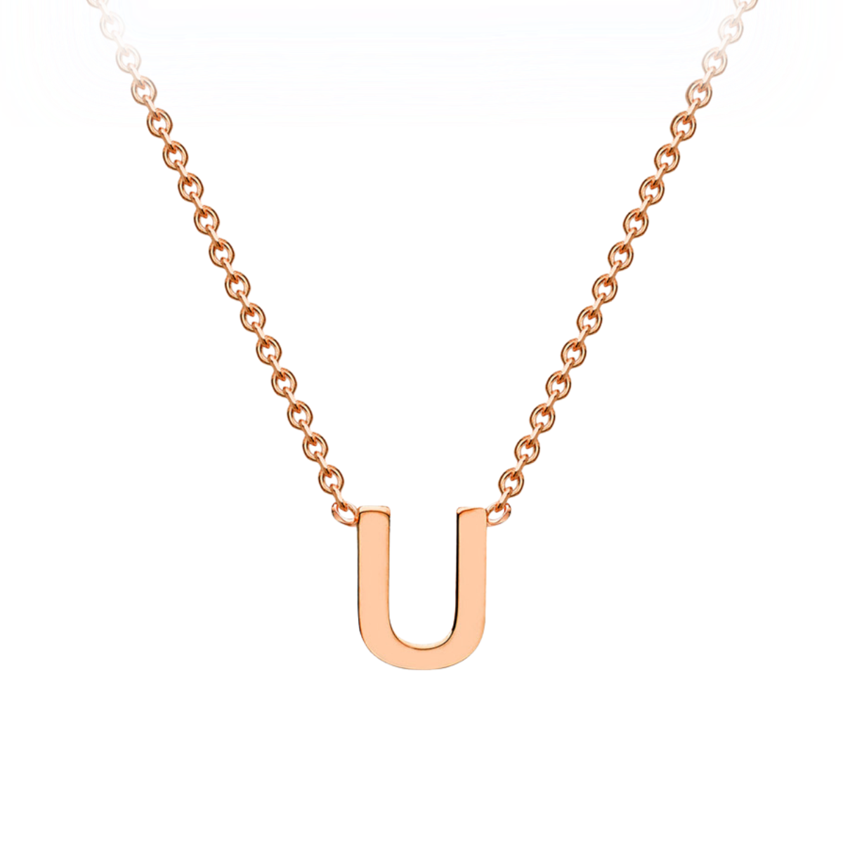 PETITE INITIAL NECKLACE | 9K SOLID ROSE GOLD
