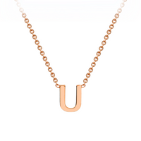 PETITE INITIAL NECKLACE | 9K SOLID ROSE GOLD