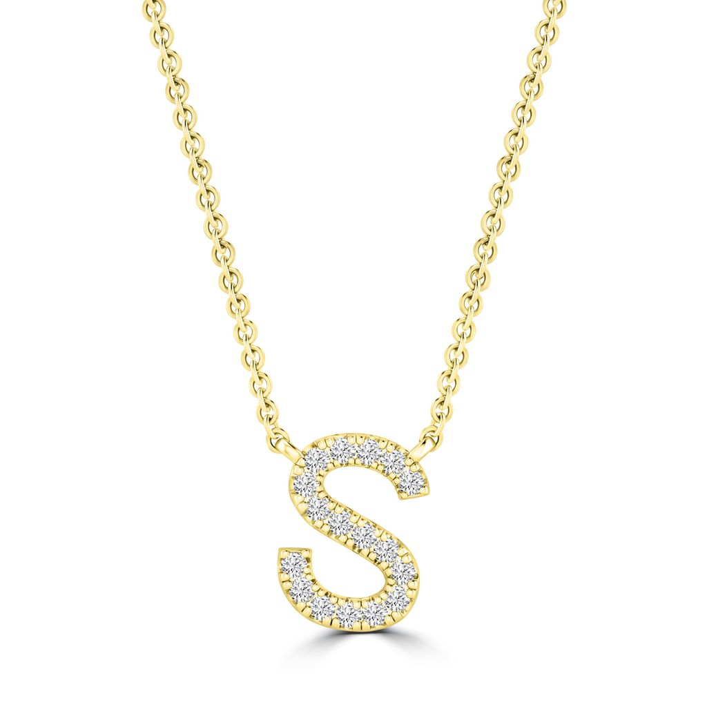DIAMOND INITIAL NECKLACE | 9K SOLID GOLD
