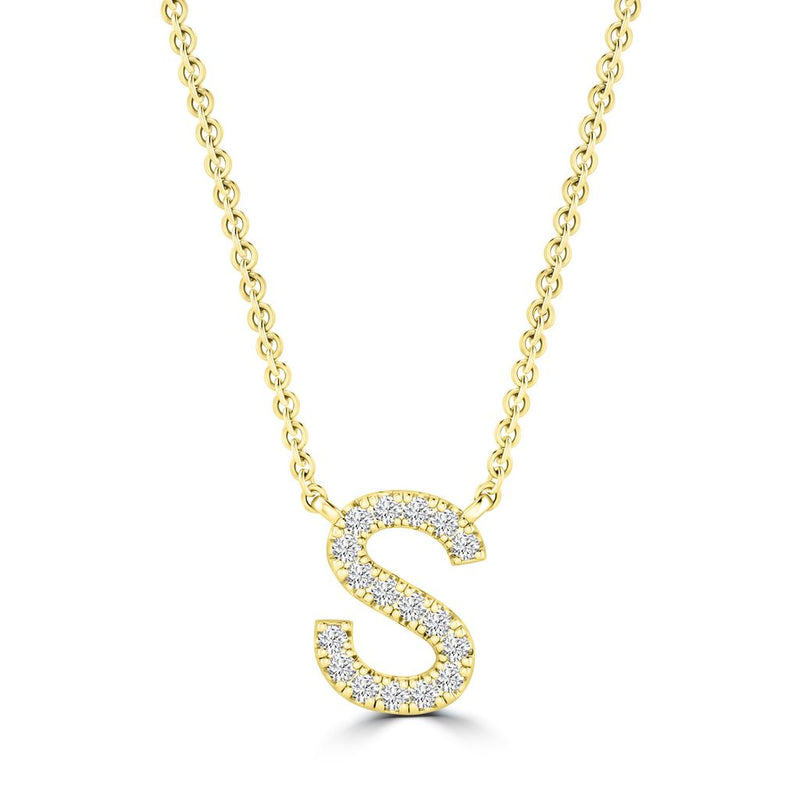 DIAMOND INITIAL NECKLACE | 9K SOLID GOLD