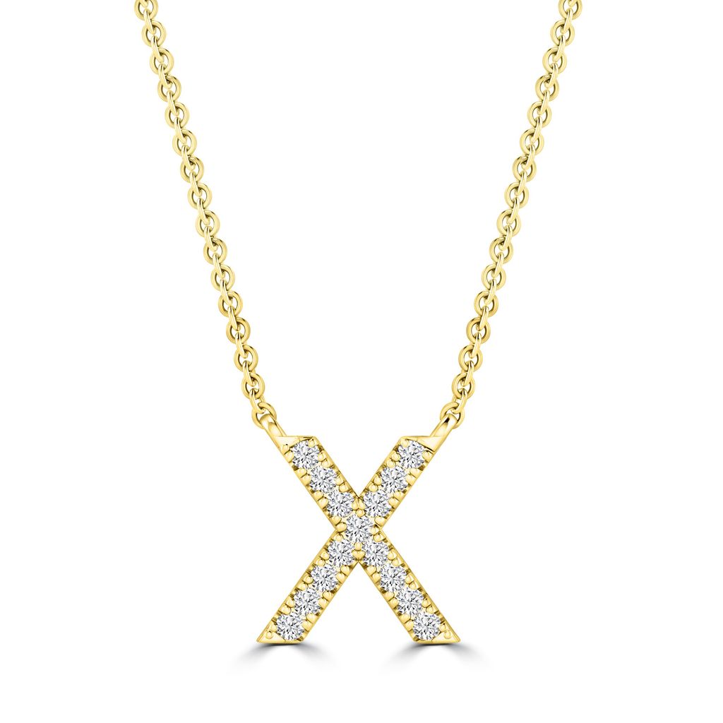 DIAMOND INITIAL NECKLACE | 9K SOLID GOLD