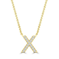 DIAMOND INITIAL NECKLACE | 9K SOLID GOLD