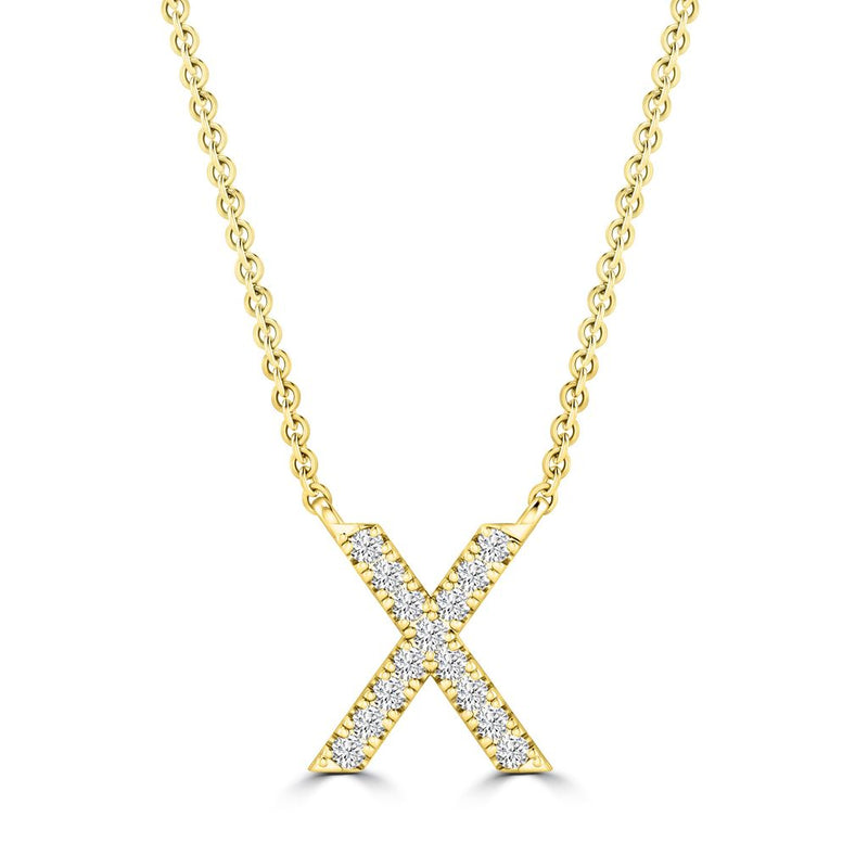 DIAMOND INITIAL NECKLACE | 9K SOLID GOLD