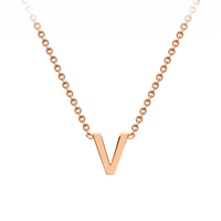 PETITE INITIAL NECKLACE | 9K SOLID ROSE GOLD