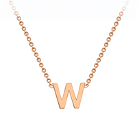 PETITE INITIAL NECKLACE | 9K SOLID ROSE GOLD