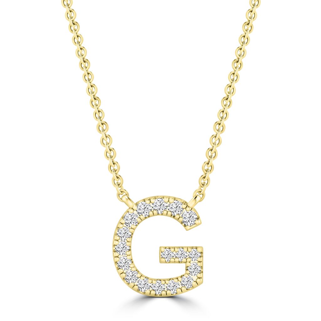 DIAMOND INITIAL NECKLACE | 9K SOLID GOLD