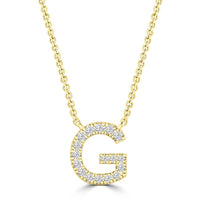 DIAMOND INITIAL NECKLACE | 9K SOLID GOLD