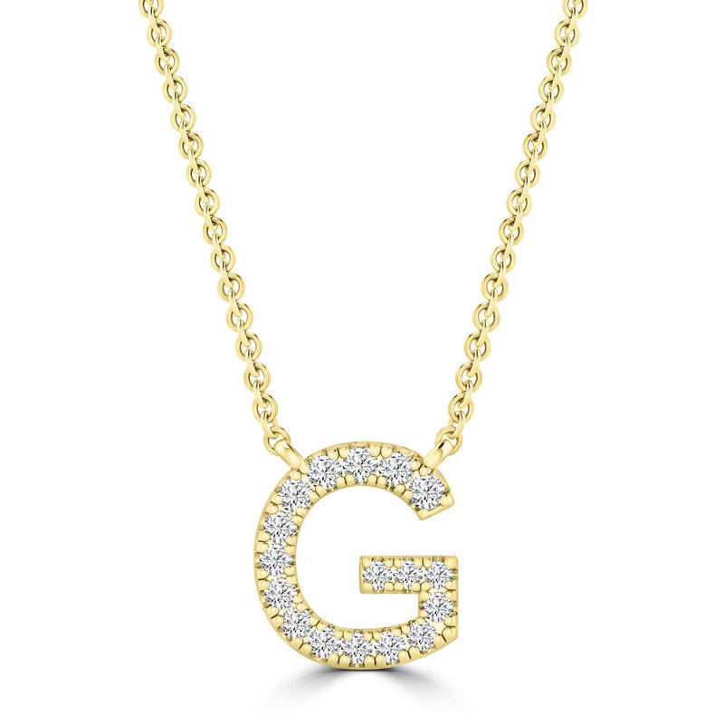 DIAMOND INITIAL NECKLACE | 9K SOLID GOLD