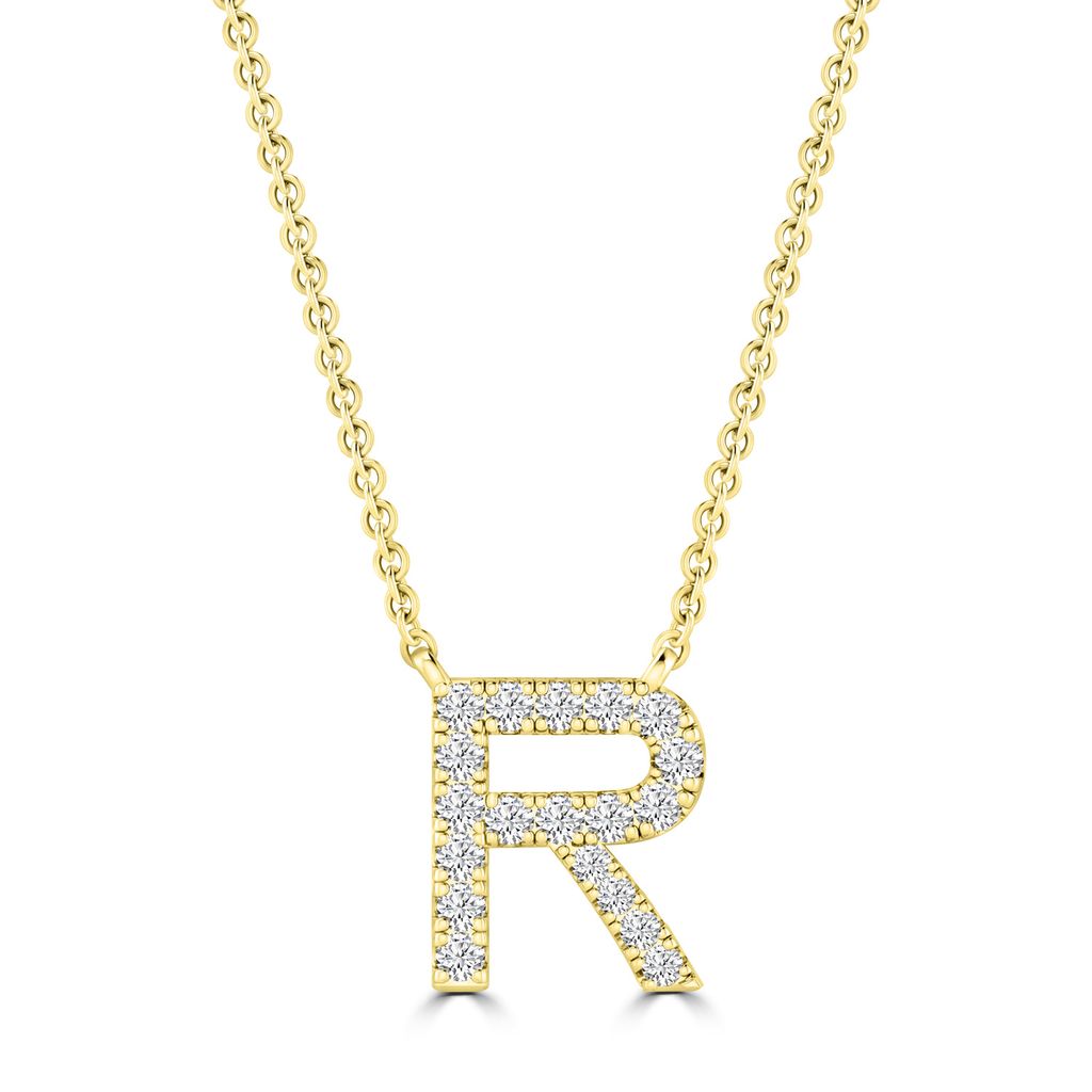 DIAMOND INITIAL NECKLACE | 9K SOLID GOLD