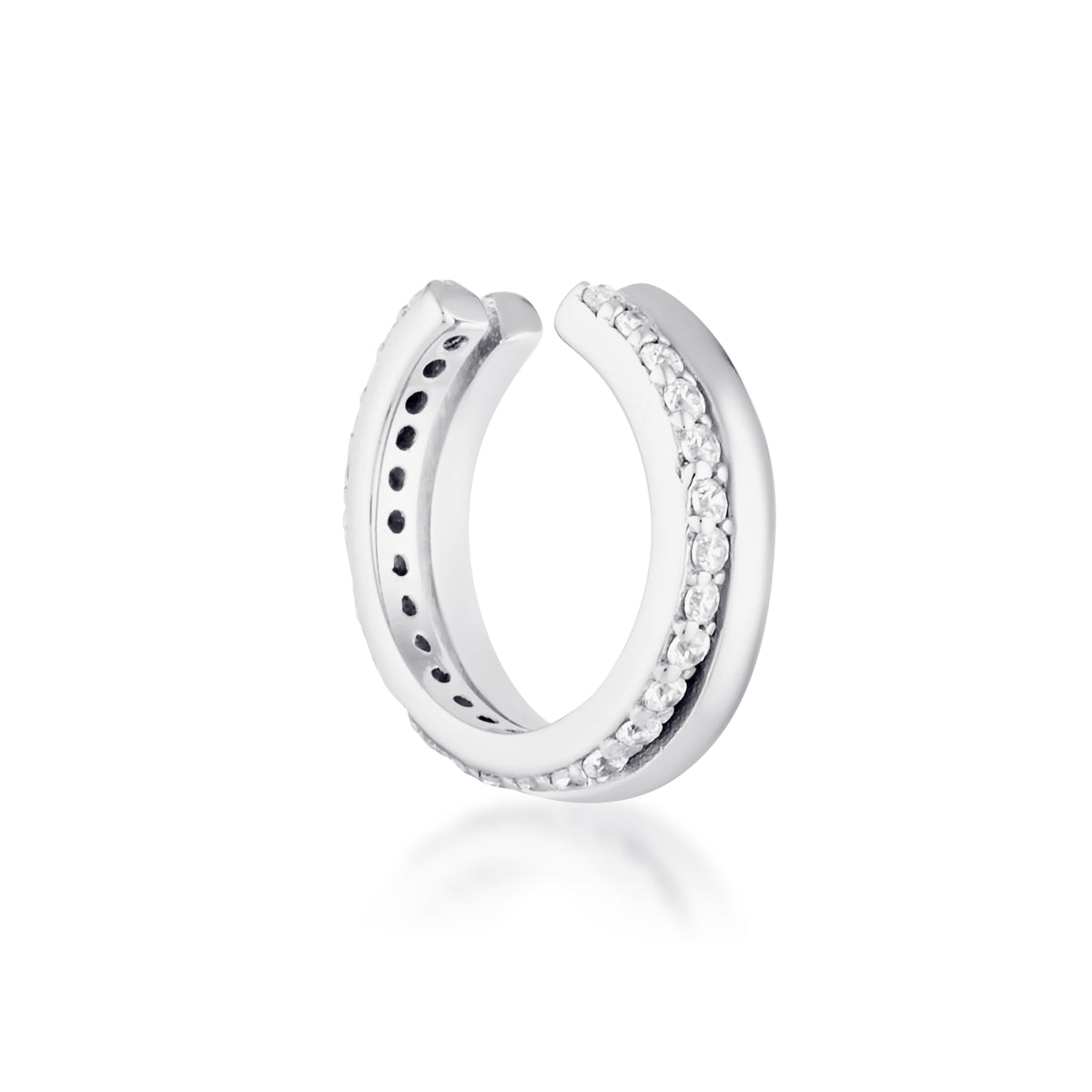 WILLA SPLIT EAR CUFF | SILVER