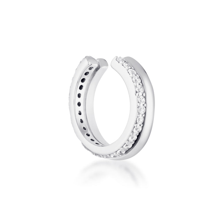 WILLA SPLIT EAR CUFF | SILVER