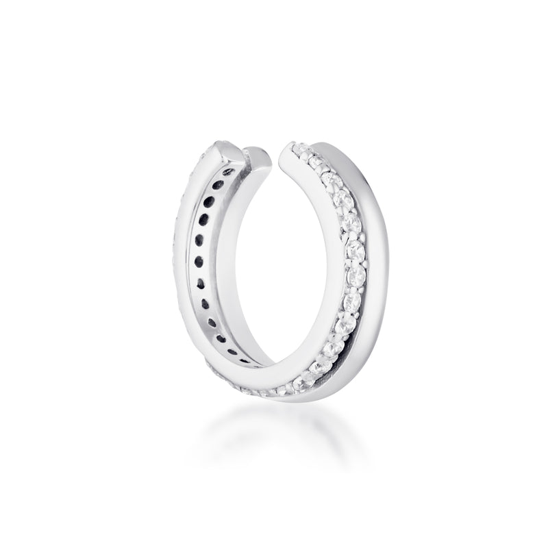 WILLA SPLIT EAR CUFF | SILVER