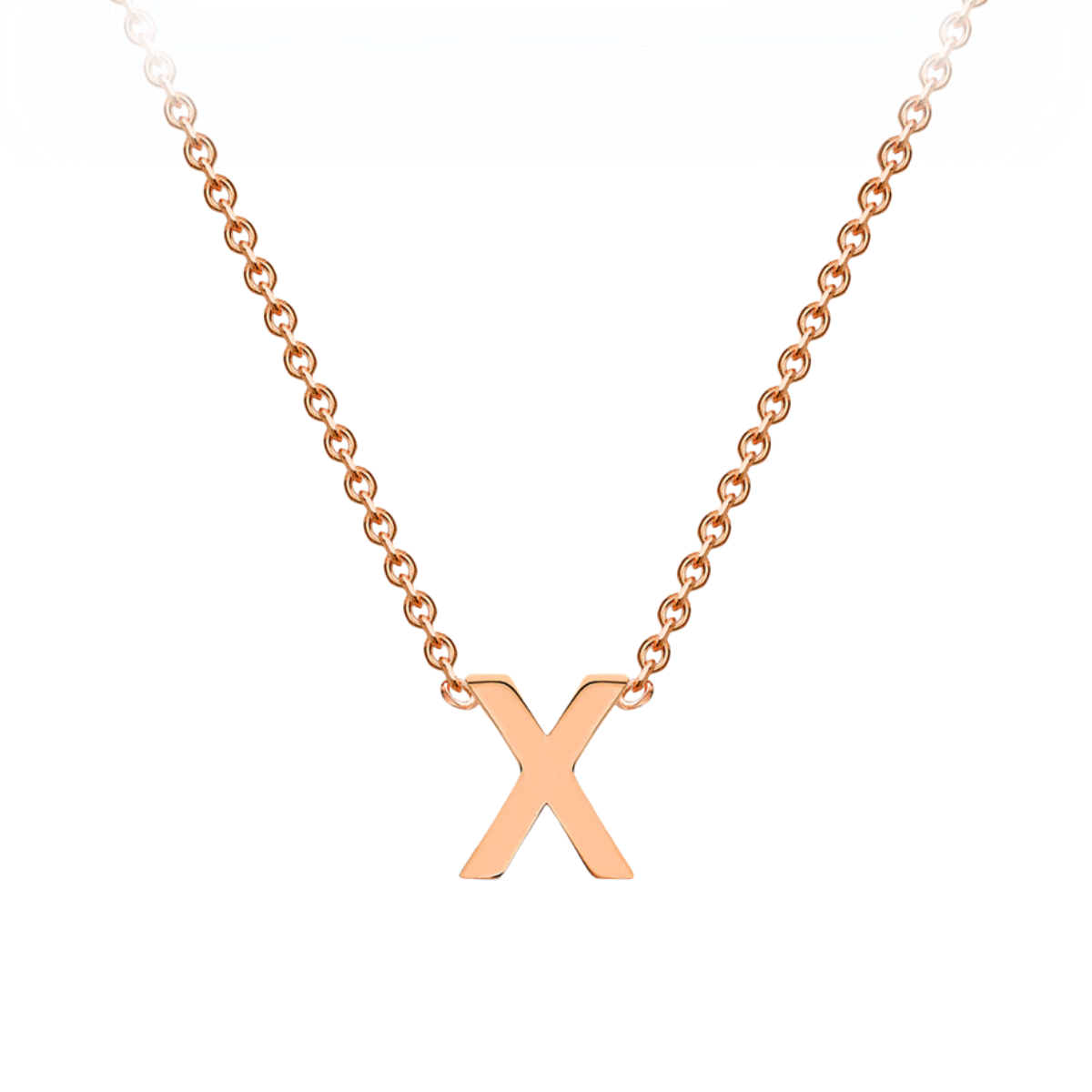 PETITE INITIAL NECKLACE | 9K SOLID ROSE GOLD