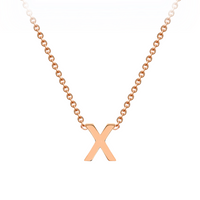 PETITE INITIAL NECKLACE | 9K SOLID ROSE GOLD