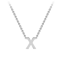 PETITE INITIAL NECKLACE | 9K SOLID WHITE GOLD