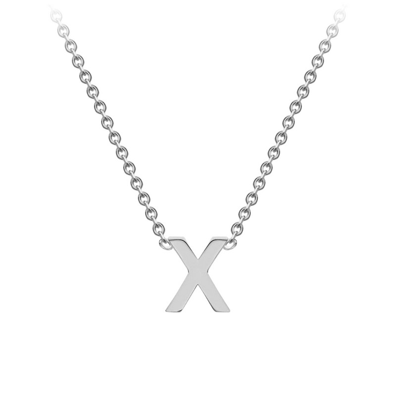 PETITE INITIAL NECKLACE | 9K SOLID WHITE GOLD