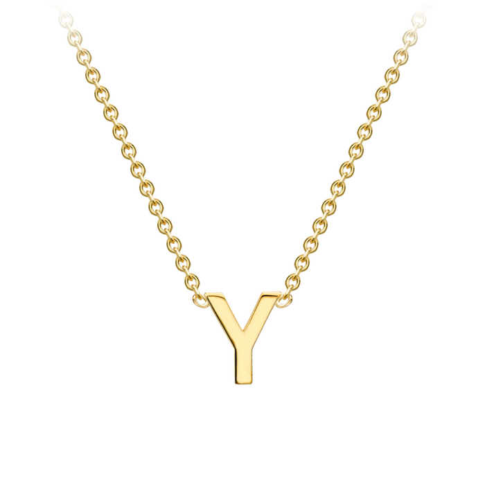 PETITE 'Y' INITIAL NECKLACE | 9K SOLID GOLD