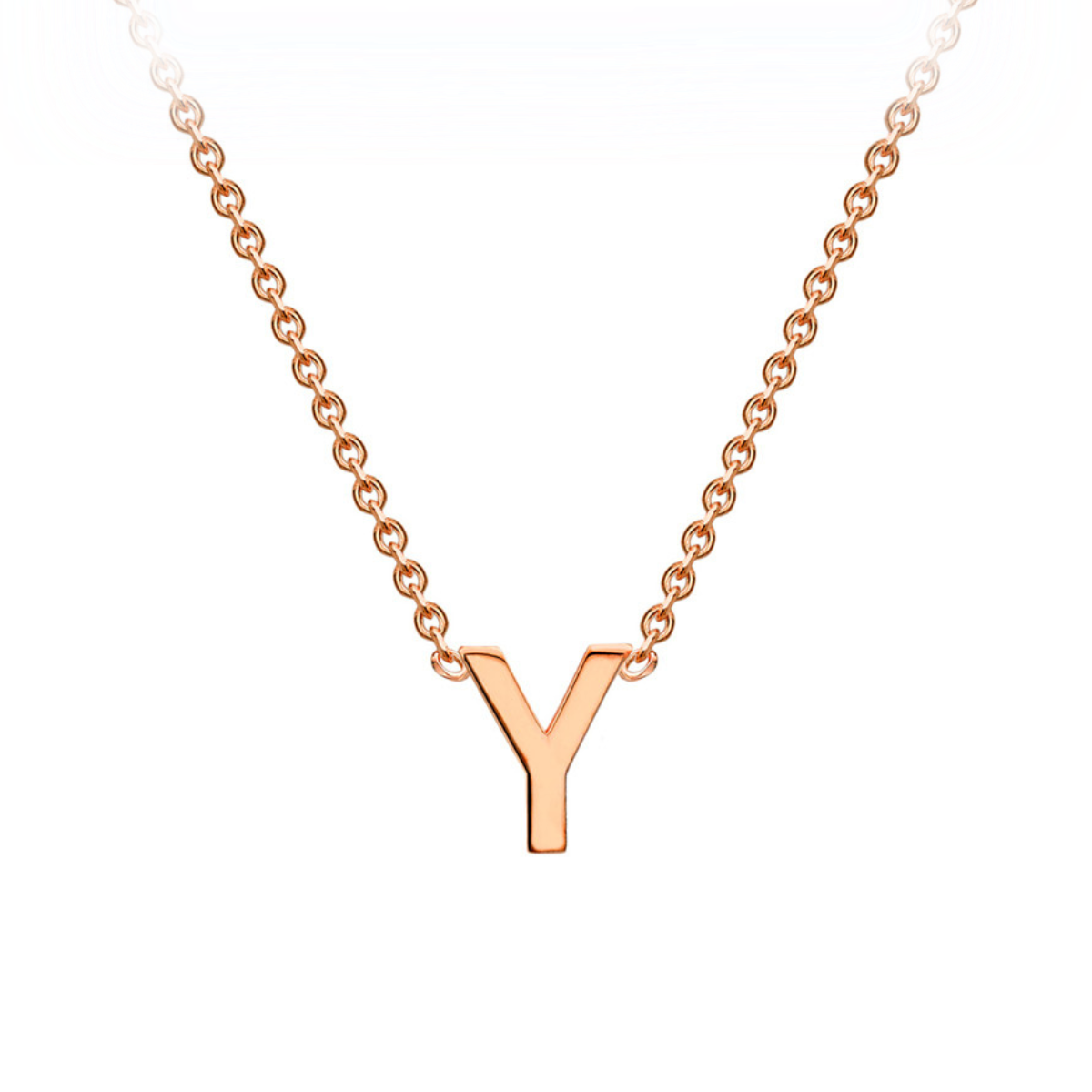 PETITE INITIAL NECKLACE | 9K SOLID ROSE GOLD