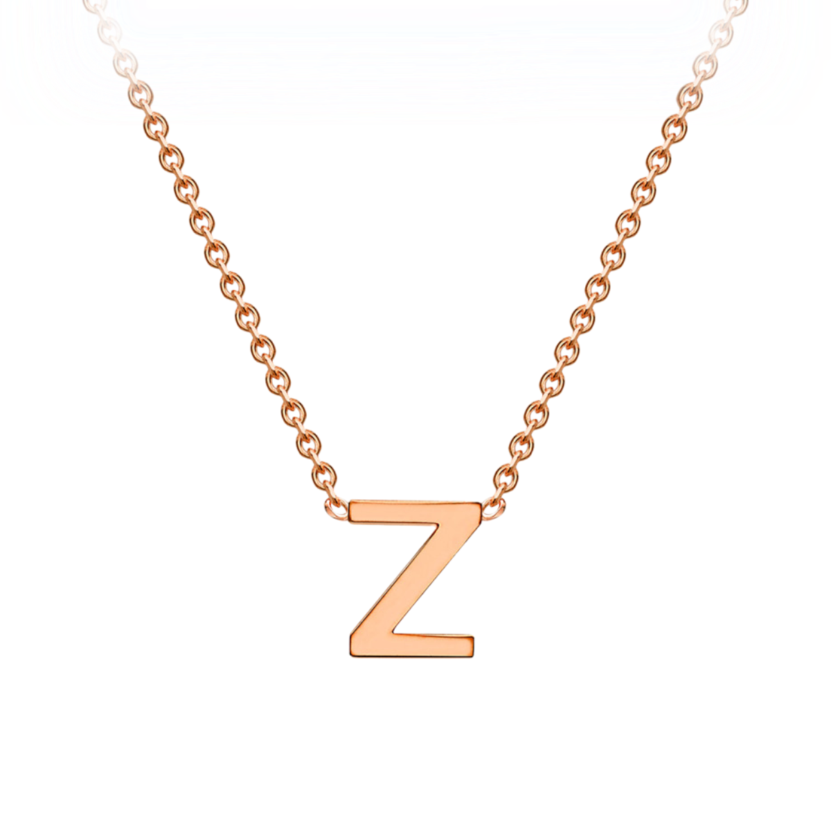 PETITE INITIAL NECKLACE | 9K SOLID ROSE GOLD
